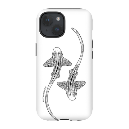 iPhone Tough Phone Case - Leopard Sharks Outline