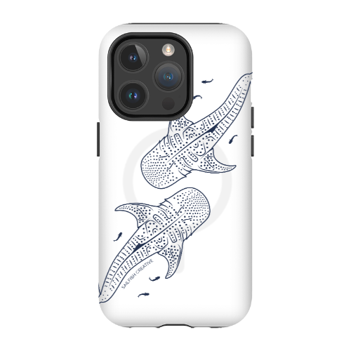 iPhone MagSafe Tough Case - Whale Sharks Outline