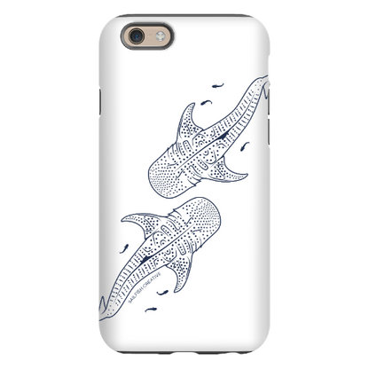 iPhone Tough Phone Case - Whale Sharks Outline