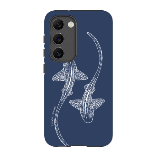 Samsung Tough Case - Leopard Sharks Outline Navy