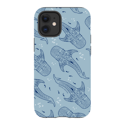 iPhone Tough Phone Case - Whale Sharks Pattern Bluer