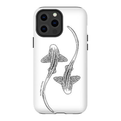 iPhone Tough Phone Case - Leopard Sharks Outline