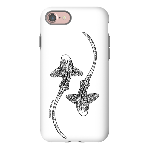 iPhone Tough Phone Case - Leopard Sharks Outline