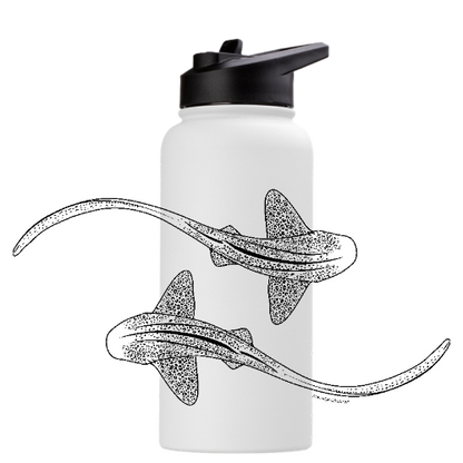 Leopard Shark Line Art - Stainless Steel Water Bottle