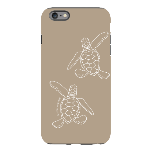 iPhone Tough Phone Case - Turtle Hatchlings Outline