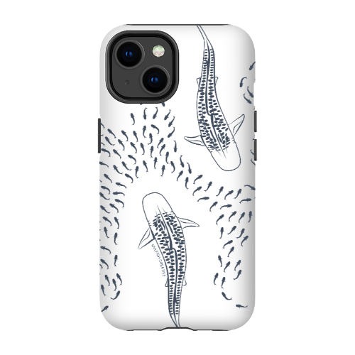 iPhone Tough Phone Case - Tiger Sharks Outline