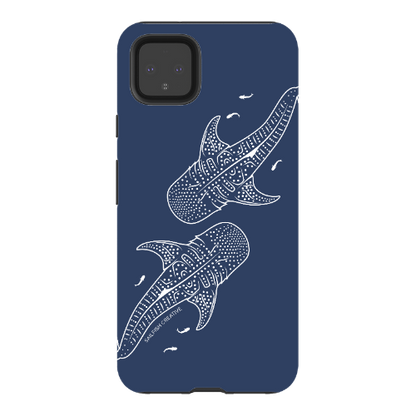 Google Pixel Tough Phone Case - Whale Sharks Outline Navy