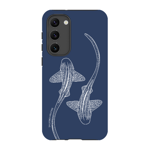 Samsung Tough Case - Leopard Sharks Outline Navy