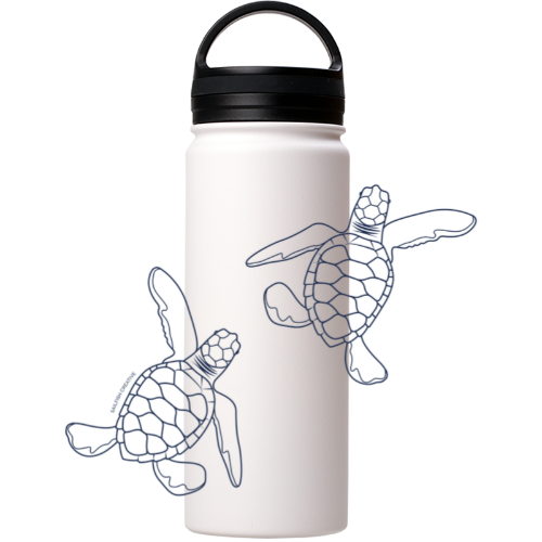 Baby Turtle Hatchlings Line Art - Stainless Steel Water Bottle