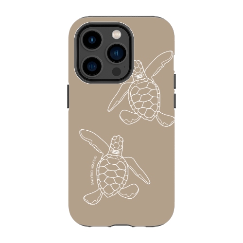 iPhone Tough Phone Case - Turtle Hatchlings Outline