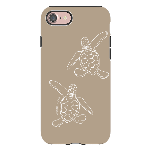 iPhone Tough Phone Case - Turtle Hatchlings Outline