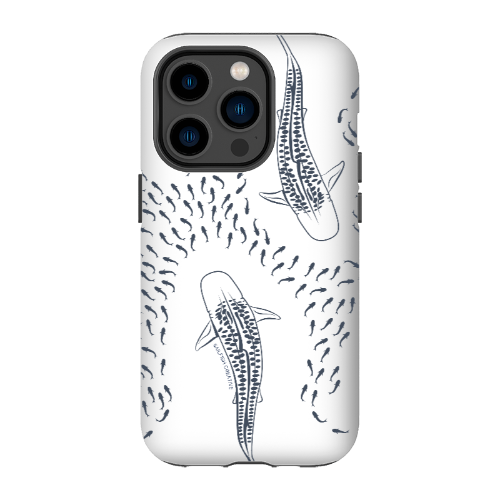 iPhone Tough Phone Case - Tiger Sharks Outline