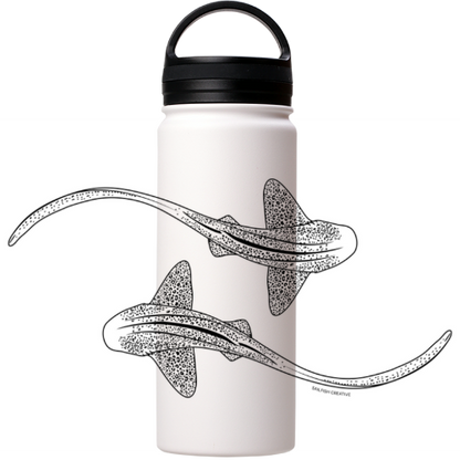 Leopard Shark Line Art - Stainless Steel Water Bottle