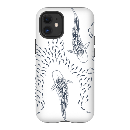 iPhone Tough Phone Case - Tiger Sharks Outline