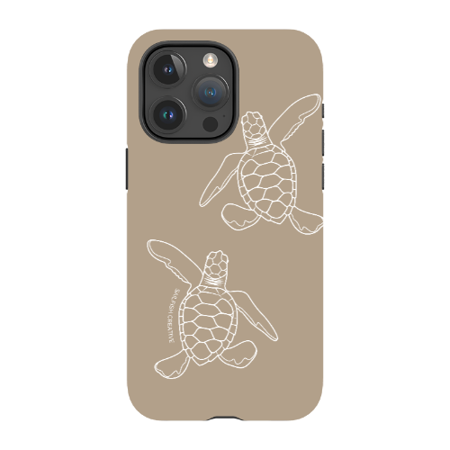 iPhone Tough Phone Case - Turtle Hatchlings Outline