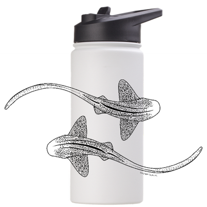 Leopard Shark Line Art - Stainless Steel Water Bottle