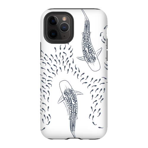 iPhone Tough Phone Case - Tiger Sharks Outline