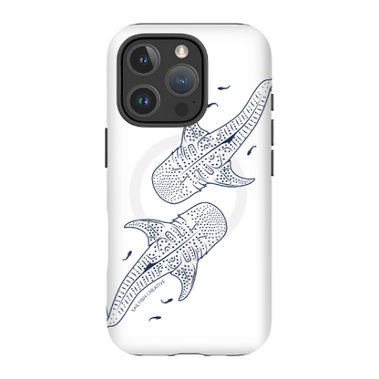 iPhone MagSafe Tough Case - Whale Sharks Outline