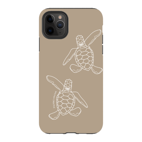 iPhone Tough Phone Case - Turtle Hatchlings Outline