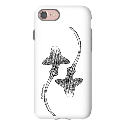 iPhone Tough Phone Case - Leopard Sharks Outline