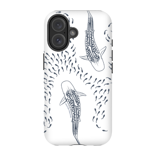 iPhone Tough Phone Case - Tiger Sharks Outline