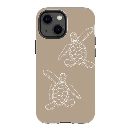 iPhone Tough Phone Case - Turtle Hatchlings Outline