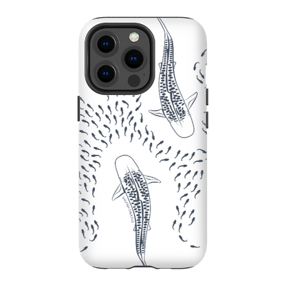 iPhone Tough Phone Case - Tiger Sharks Outline