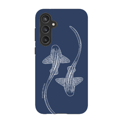 Samsung Tough Case - Leopard Sharks Outline Navy