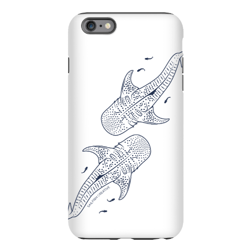 iPhone Tough Phone Case - Whale Sharks Outline