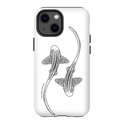 iPhone Tough Phone Case - Leopard Sharks Outline