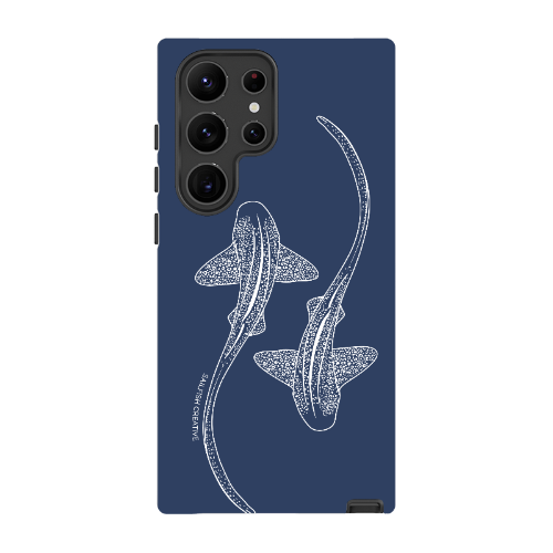 Samsung Tough Case - Leopard Sharks Outline Navy