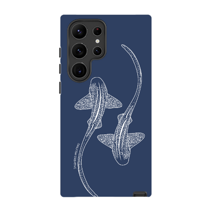 Samsung Tough Case - Leopard Sharks Outline Navy