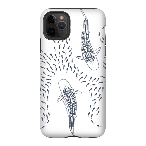 iPhone Tough Phone Case - Tiger Sharks Outline