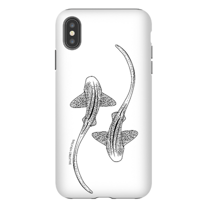 iPhone Tough Phone Case - Leopard Sharks Outline