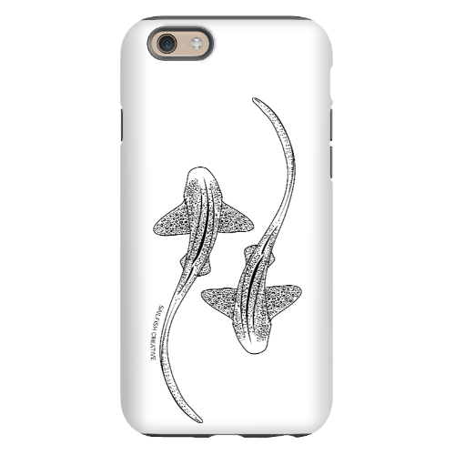 iPhone Tough Phone Case - Leopard Sharks Outline