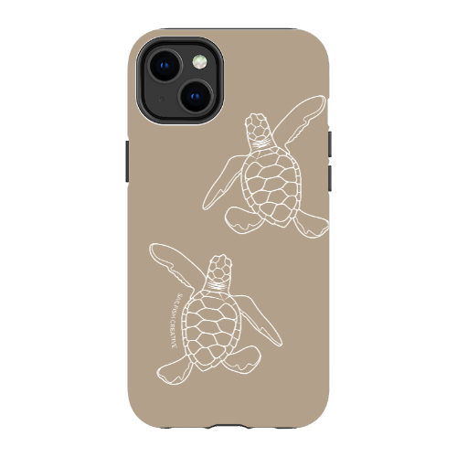 iPhone Tough Phone Case - Turtle Hatchlings Outline