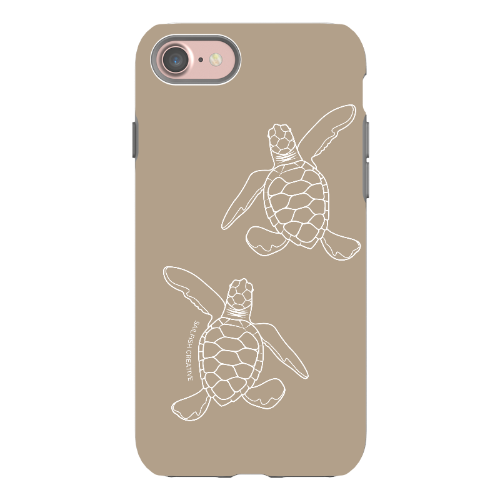 iPhone Tough Phone Case - Turtle Hatchlings Outline