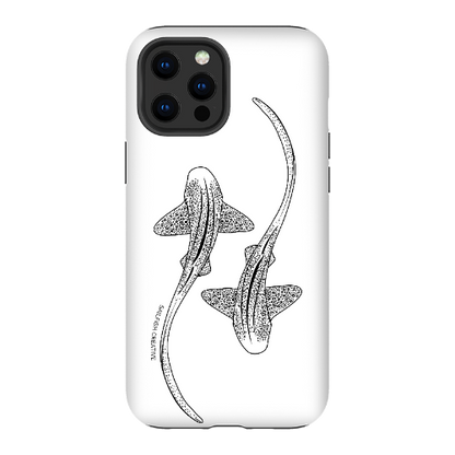 iPhone Tough Phone Case - Leopard Sharks Outline