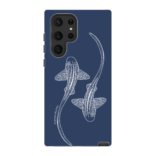 Samsung Tough Case - Leopard Sharks Outline Navy