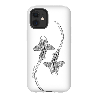 iPhone Tough Phone Case - Leopard Sharks Outline