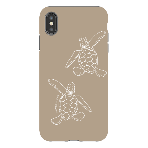 iPhone Tough Phone Case - Turtle Hatchlings Outline