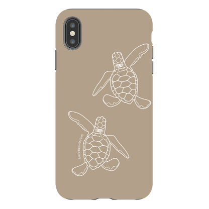 iPhone Tough Phone Case - Turtle Hatchlings Outline