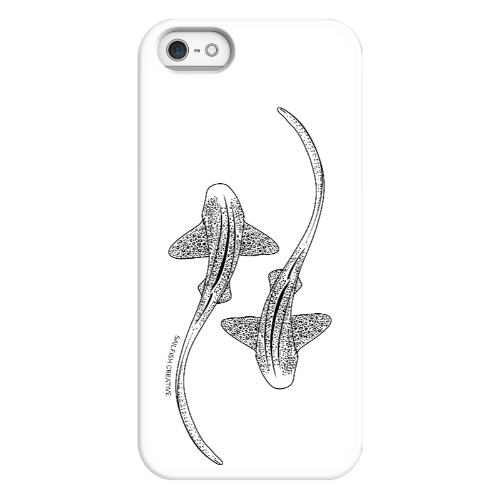 iPhone Tough Phone Case - Leopard Sharks Outline