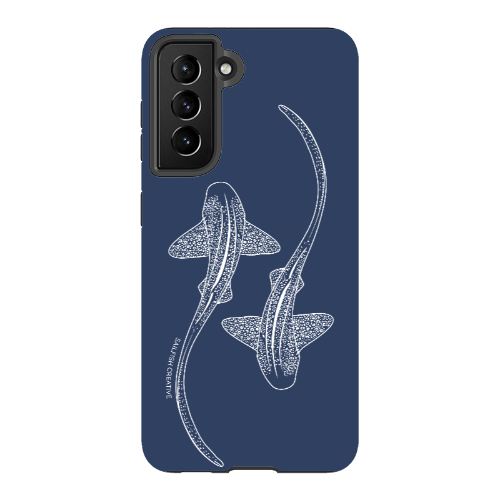 Samsung Tough Case - Leopard Sharks Outline Navy