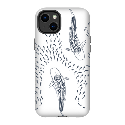 iPhone Tough Phone Case - Tiger Sharks Outline