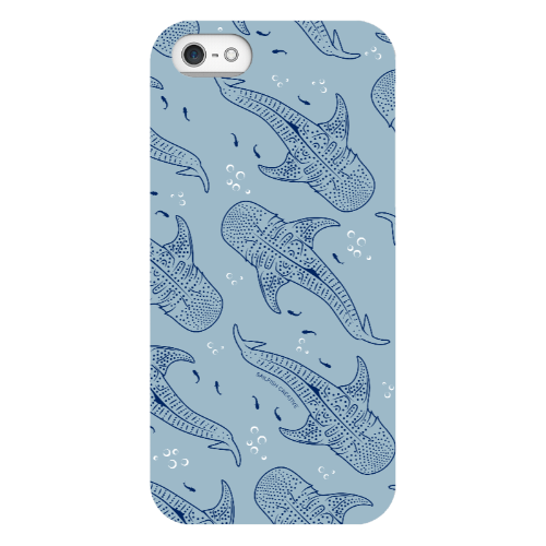 iPhone Tough Phone Case - Whale Sharks Pattern Bluer