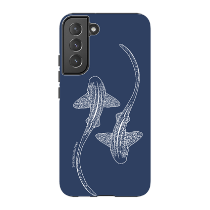 Samsung Tough Case - Leopard Sharks Outline Navy