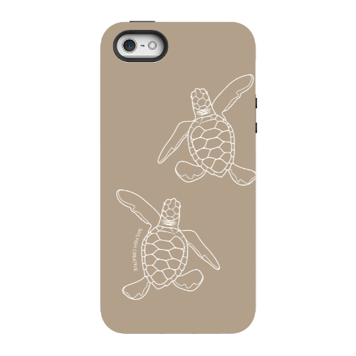 iPhone Tough Phone Case - Turtle Hatchlings Outline