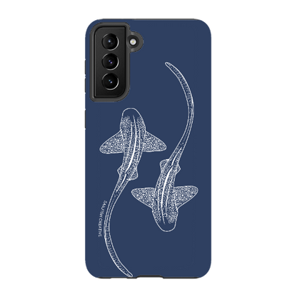 Samsung Tough Case - Leopard Sharks Outline Navy