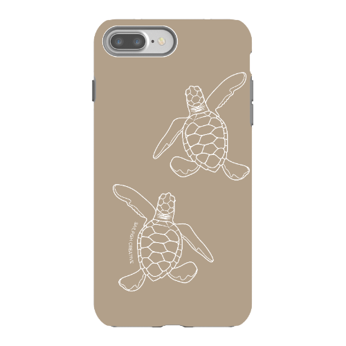 iPhone Tough Phone Case - Turtle Hatchlings Outline